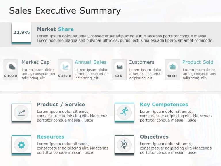 Sales Executive Summary PowerPoint Template