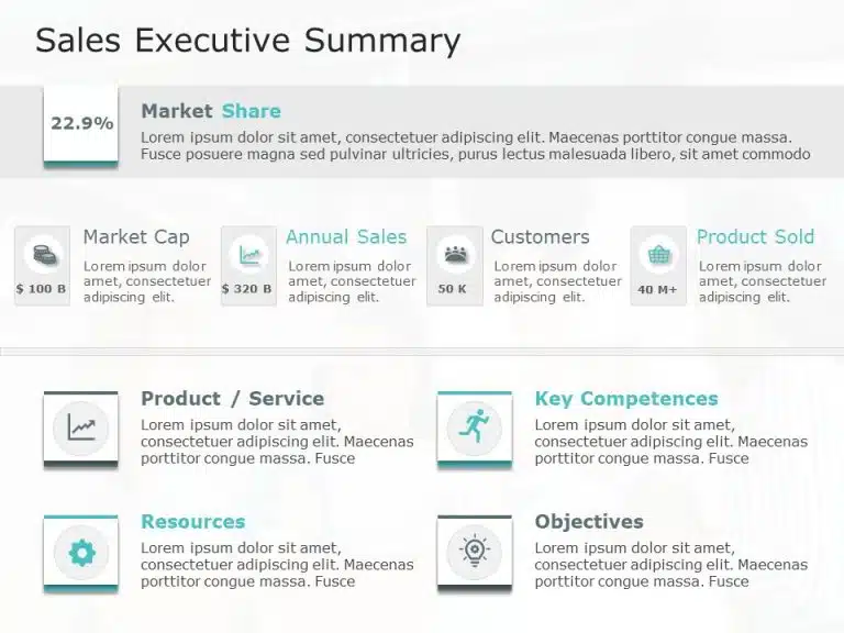 Sales Executive Summary PowerPoint Template