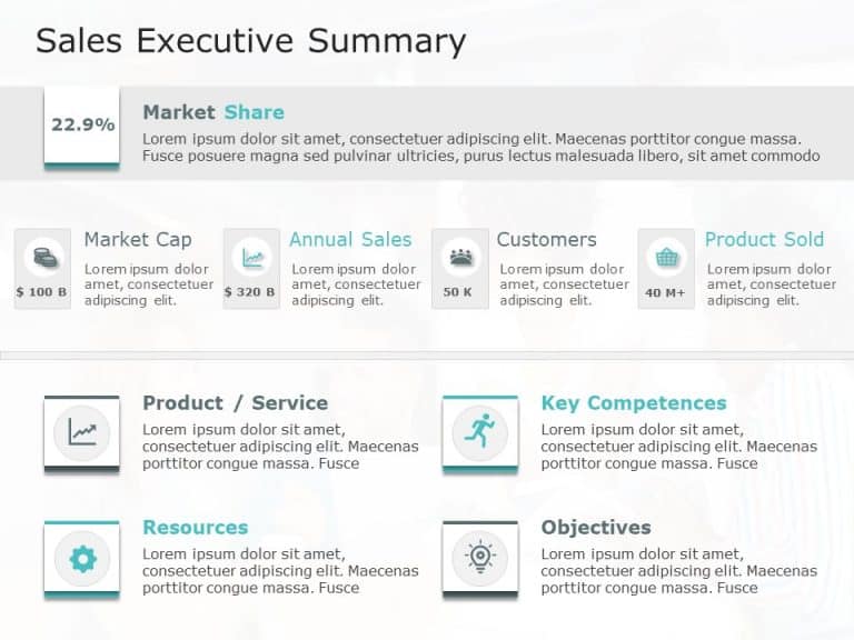 Free Executive Summary Slides 4 Pointer PowerPoint Template SlideUpLift