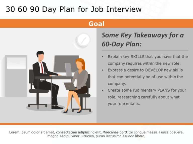 30 60 90 day job plan PowerPoint Template & Google Slides Theme 1