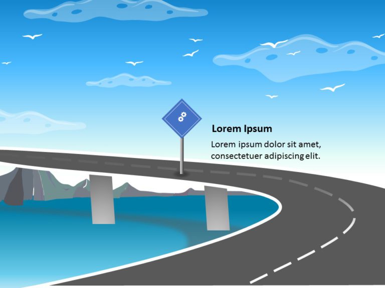 Animated Roadmap Bridge PowerPoint Template & Google Slides Theme 3
