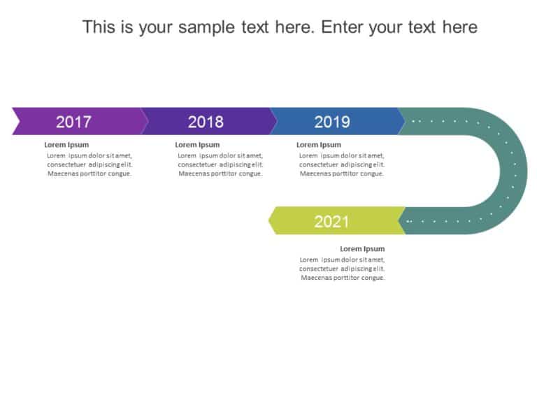 Animated Roadmap Chevron Arrows PowerPoint Template & Google Slides Theme 4