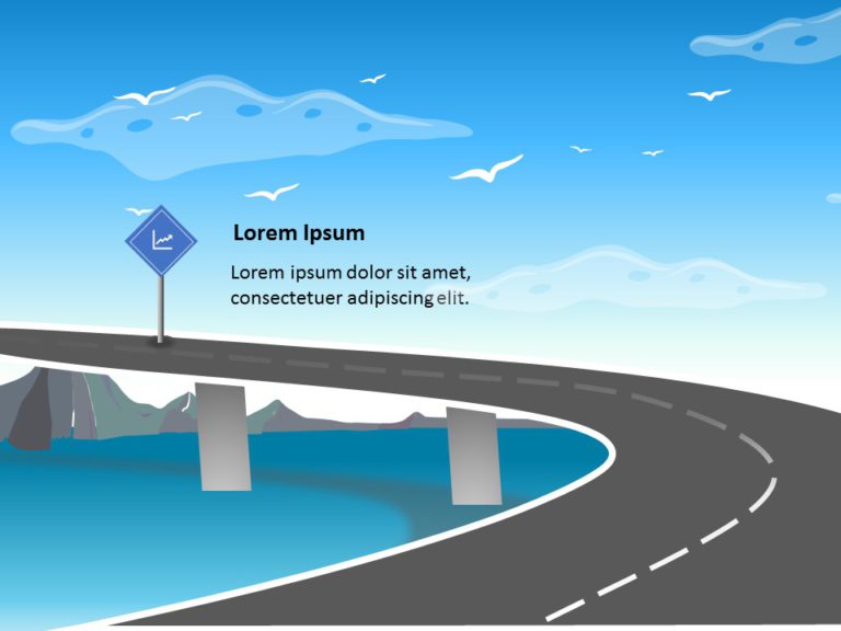 Animated Roadmap Bridge PowerPoint Template & Google Slides Theme 4