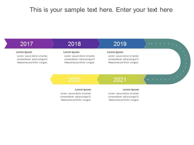 Animated Roadmap Chevron Arrows PowerPoint Template & Google Slides Theme 5