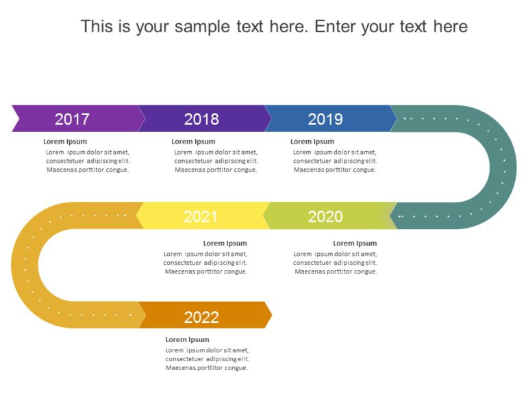 Animated Roadmap Chevron Arrows PowerPoint Template & Google Slides Theme 6