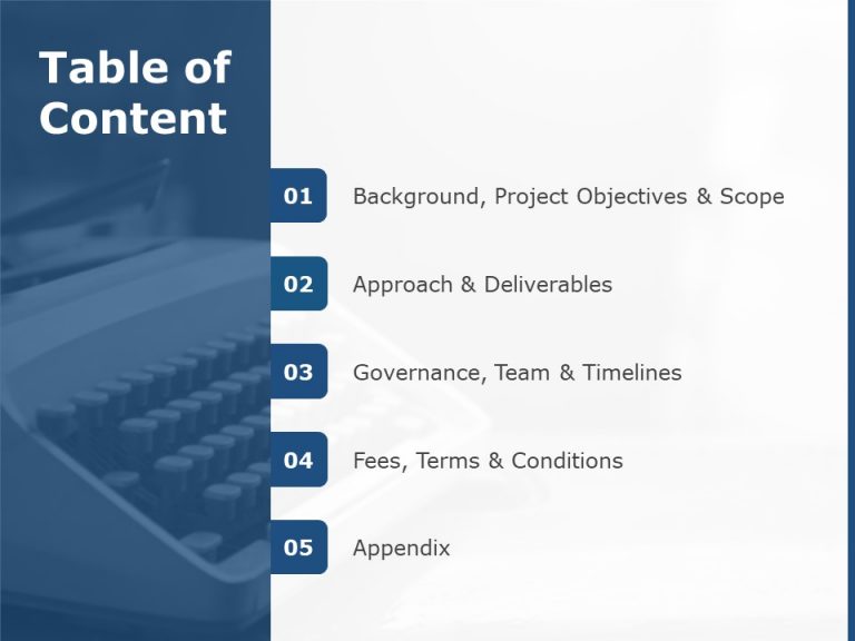 Table of Contents PowerPoint Template