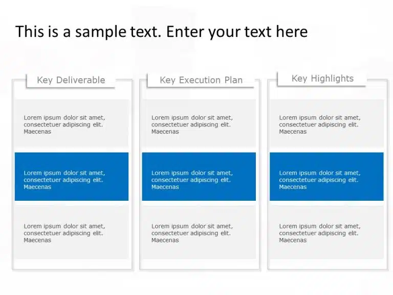 Tasks Executive Summary PowerPoint Template