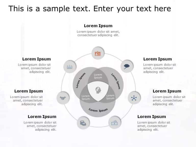 1814 Business Ppt Diagram Four Squares Venn Diagram Powerpoint Template, Presentation Graphics, Presentation PowerPoint Example