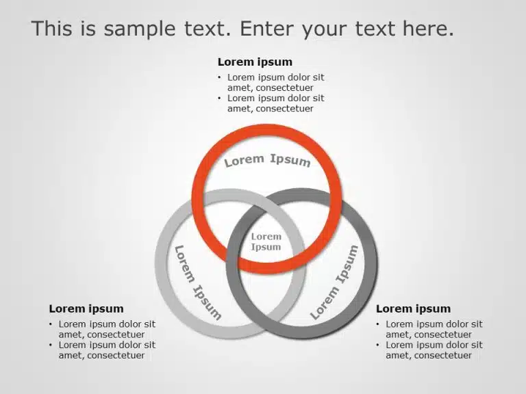 Venn Diagram 5 PowerPoint Template & Google Slides Theme