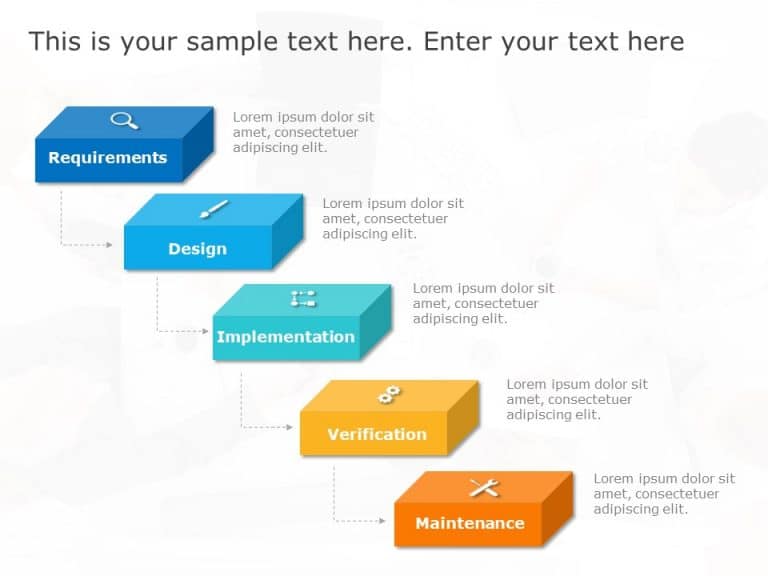 Waterfall Model PowerPoint Template & Google Slides Theme