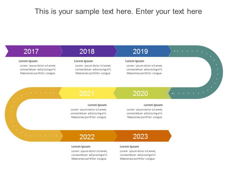 Animated Roadmap Chevron Arrows PowerPoint Template