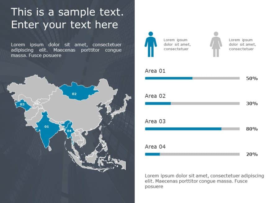 Asia Map 7 PowerPoint Template