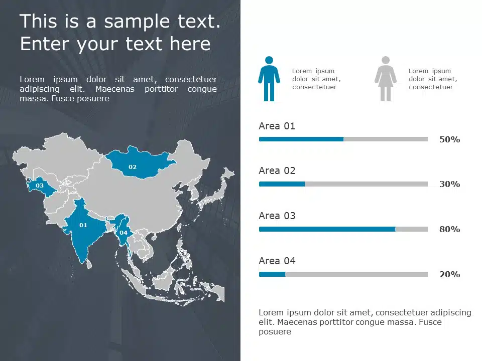 Asia Map 7 PowerPoint Template & Google Slides Theme