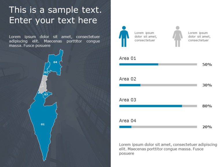 Israel Map 2 PowerPoint Template & Google Slides Theme