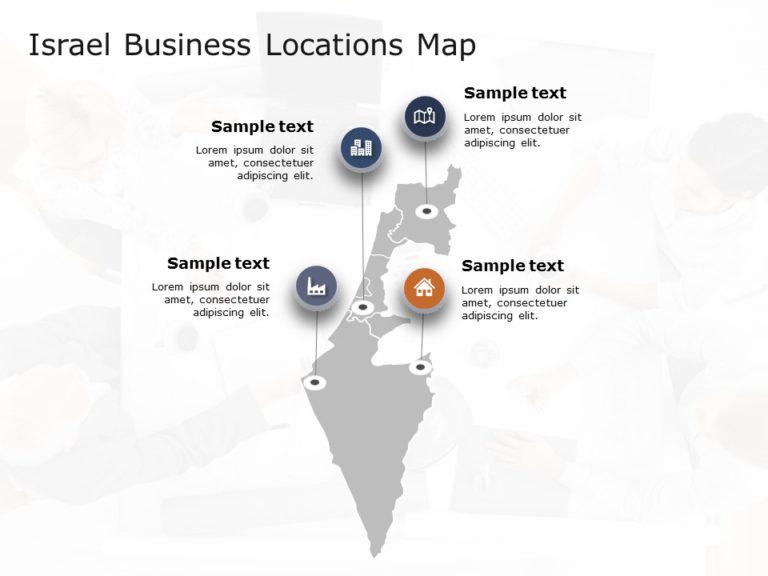 Israel Map 4 PowerPoint Template & Google Slides Theme