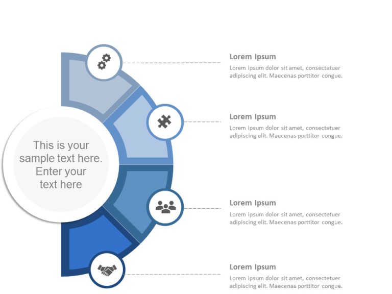 Animated Circular Business Highlights PowerPoint Template