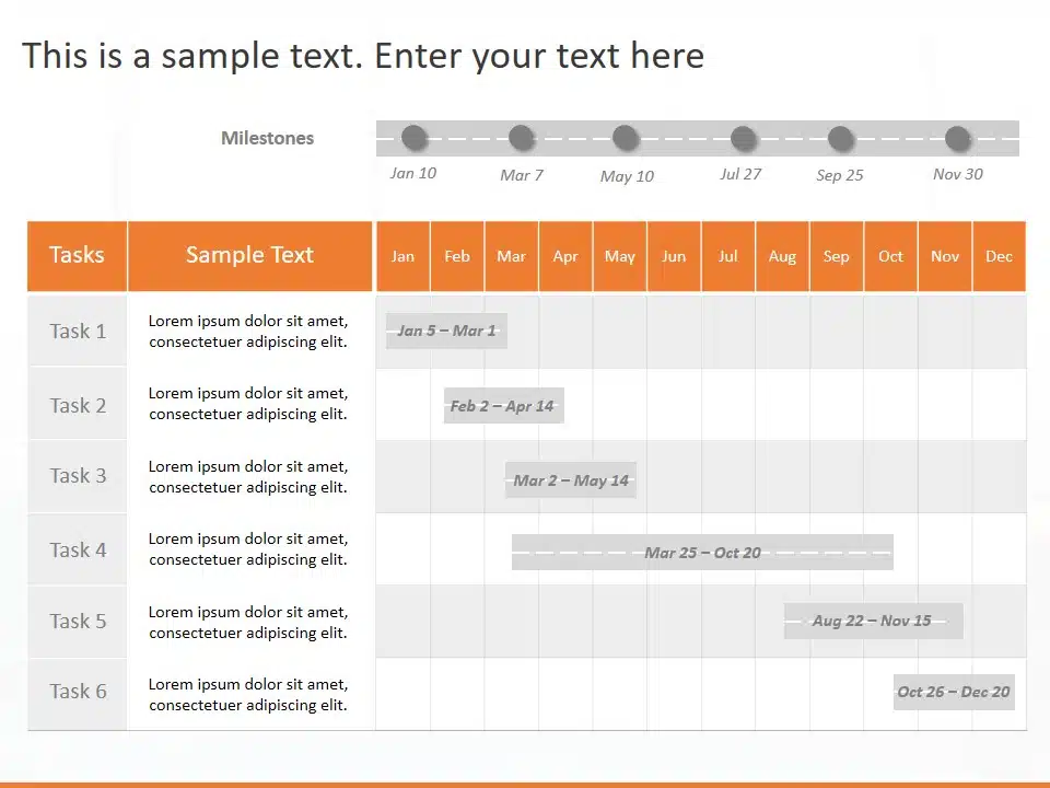 Animated Timeline Monthly Milestone Template for PowerPoint and Google Slides Themes