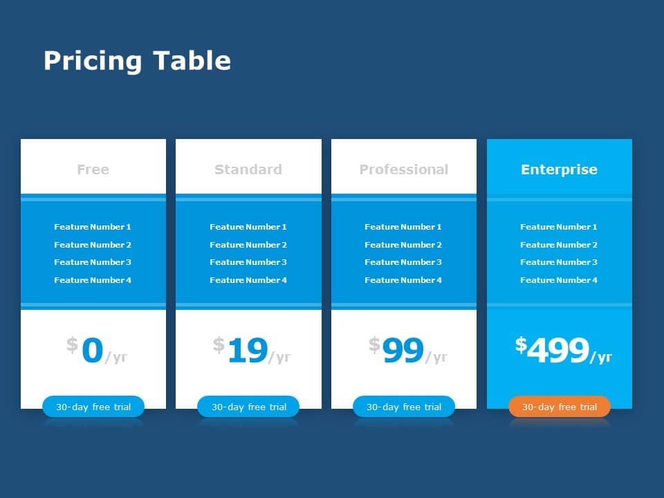 Pricing Table 03 PowerPoint Template