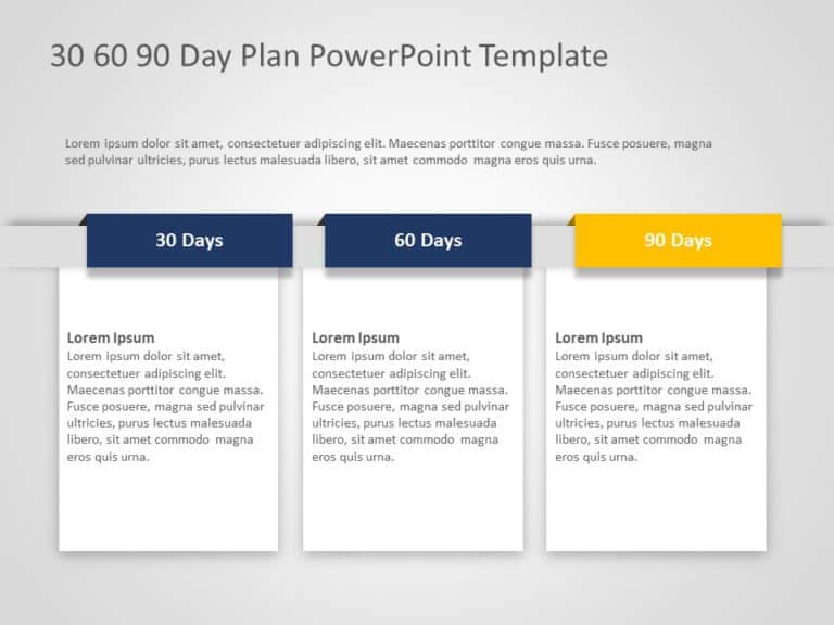 Free 30 60 90 Day Plan 13 PowerPoint Template