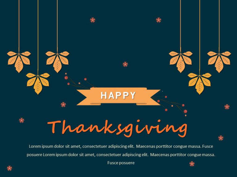 Thanksgiving Greeting Card PowerPoint template & Google Slides Theme