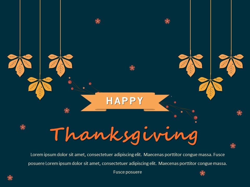 Thanksgiving Greeting Card PowerPoint template