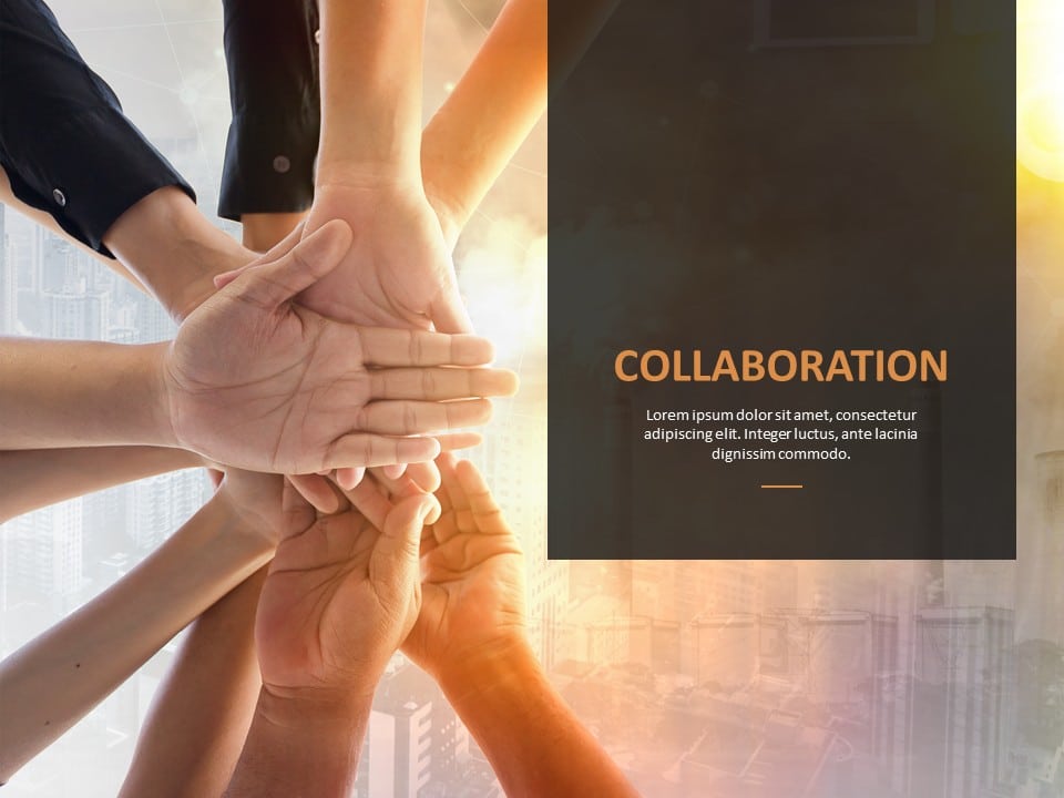 Teamwork Image Quote PowerPoint Template