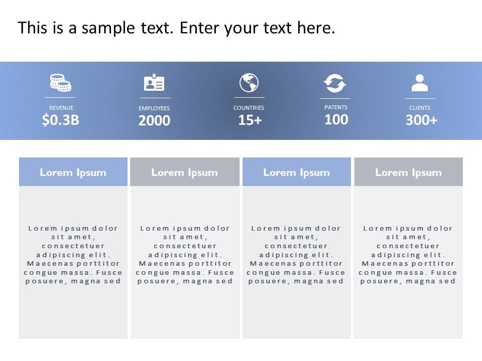 Animated Blue Gradient Business Metrics Overview Chart Presentation ...