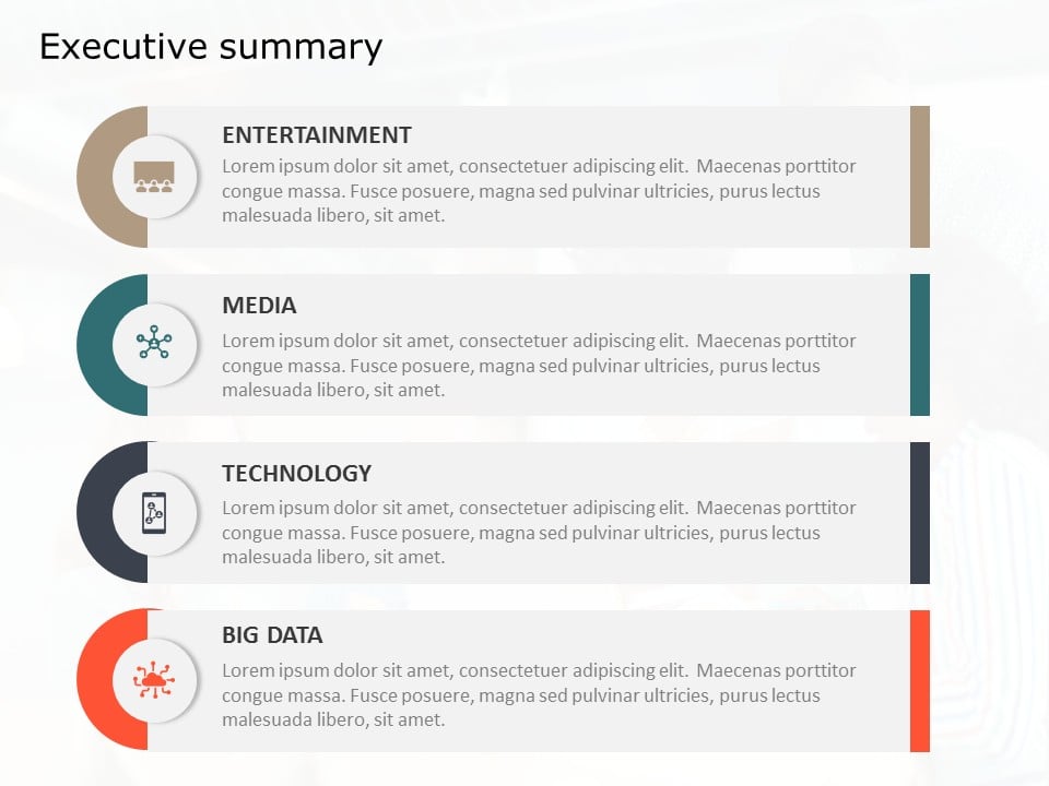 Animated Executive Summary 60 PowerPoint Template & Google Slides Theme