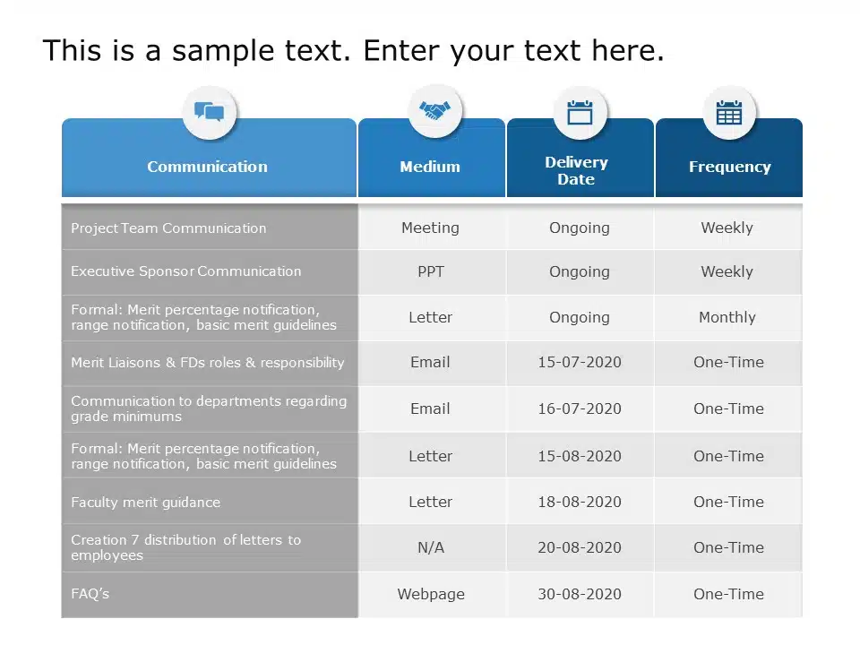 Animated Project Stakeholders Interaction Schedule PowerPoint Template & Google Slides Theme