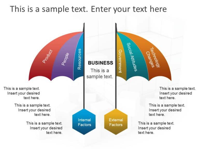 Animated Umbrella Internal External Factors PowerPoint Template & Google Slides Theme