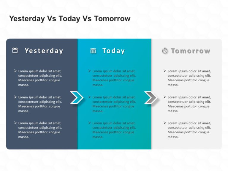Yesterday Vs Today Vs Tomorrow 1 PowerPoint Template & Google Slides Theme