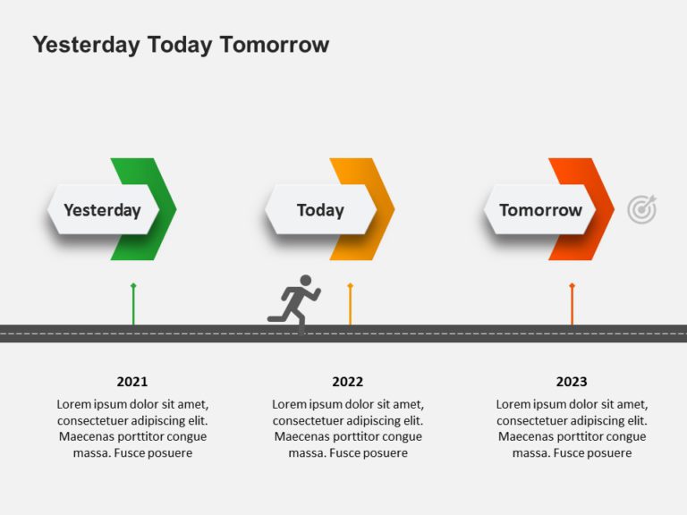 Yesterday Vs Today Vs Tomorrow PowerPoint Template & Google Slides Theme