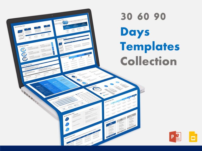 30 60 90 Day Plan Collection for PowerPoint & Google Slides Templates Theme
