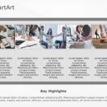 SmartArt Picture Picture Style 5 Steps & Google Slides Theme