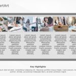 SmartArt Picture Picture Style 6 Steps & Google Slides Theme