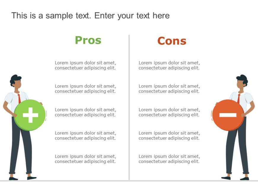 Pros And Cons 3 PowerPoint Template