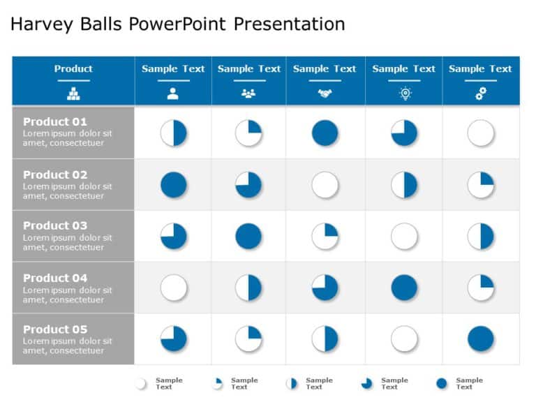 Harvey Balls Template Collection for PowerPoint & Google Slides Theme 16