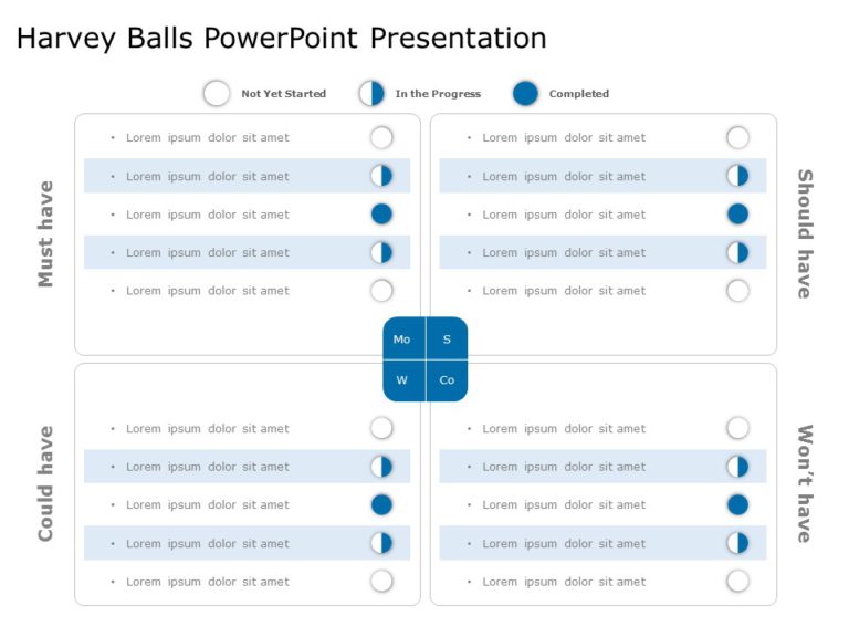 Harvey Balls Template Collection for PowerPoint & Google Slides Theme 4