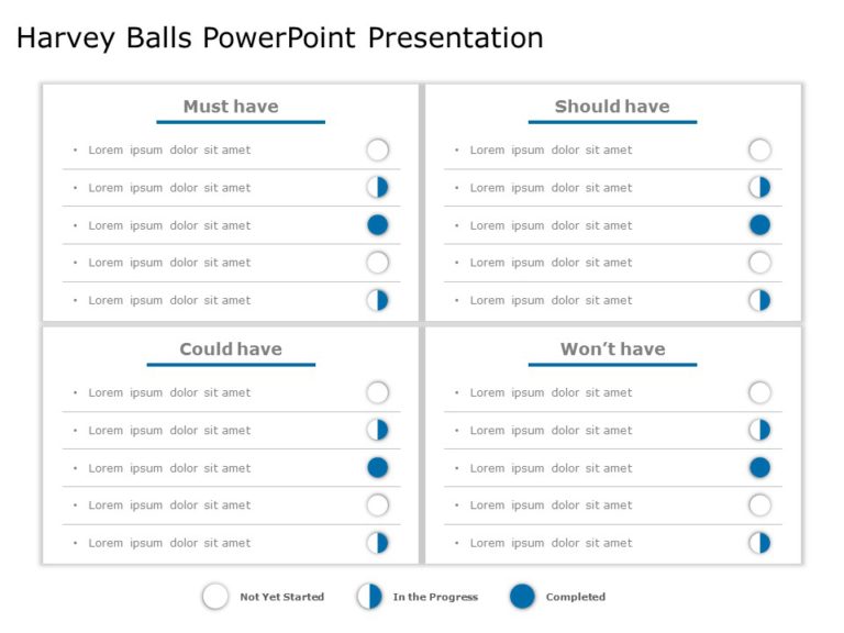 Harvey Balls Template Collection for PowerPoint & Google Slides Theme 5