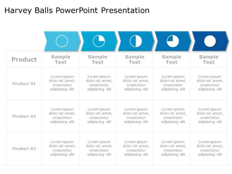 Harvey Balls Template Collection for PowerPoint & Google Slides Theme 6