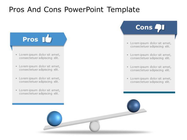 Pros And Cons Templates for PowerPoint & Google Slides Theme 8