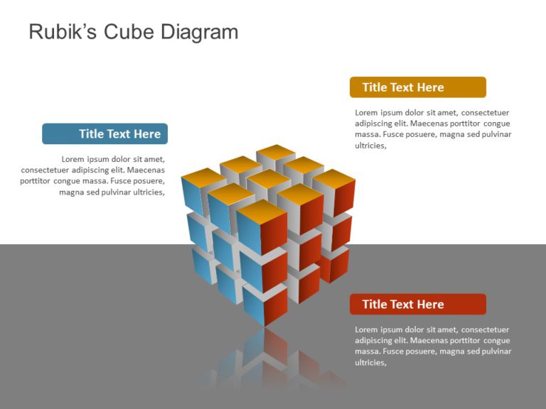 3D Rubik Cube PowerPoint Template