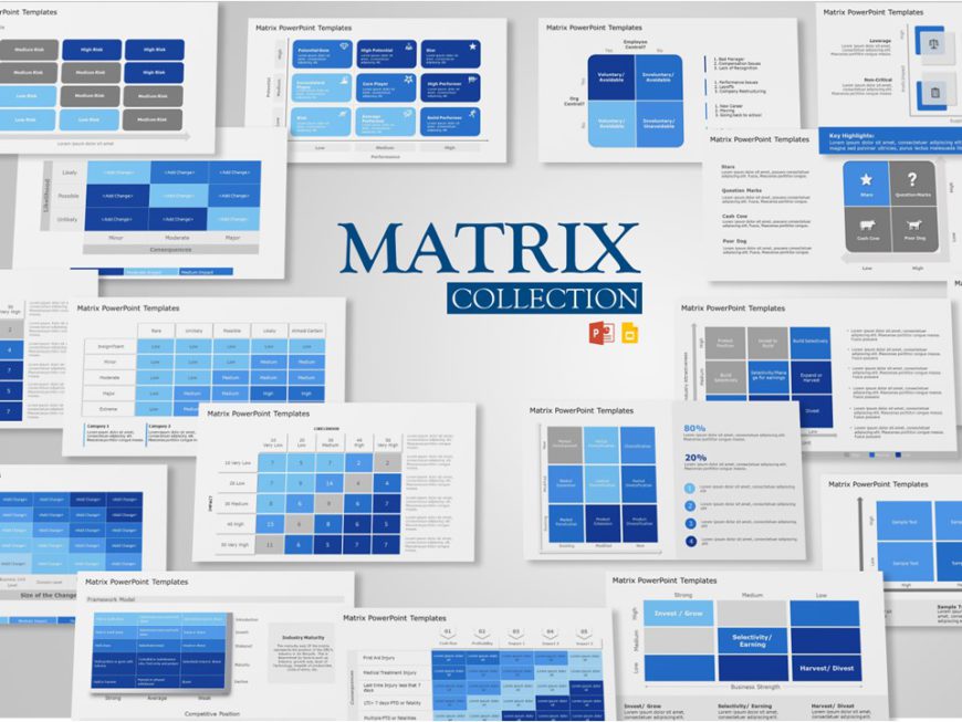 Matrix Template Collection for PowerPoint and Google Slides