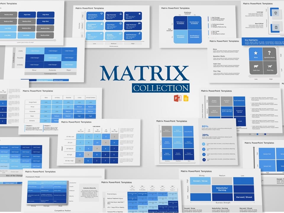 Matrix Collection of PowerPoint Templates & Google Slides Themes