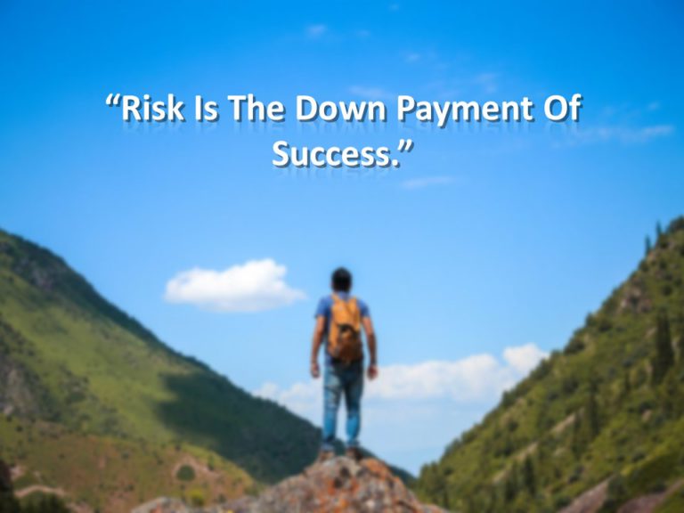 Risk Success Quote PowerPoint Template & Google Slides Theme