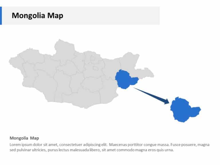 Editable Asia Maps in PowerPoint & Google Slides Theme 11