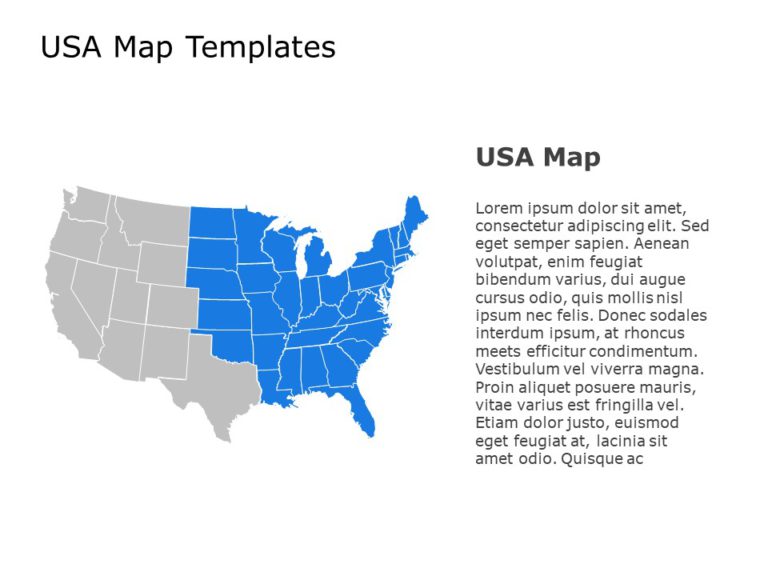 Editable US Maps PowerPoint Templates & Google Slides Theme 37