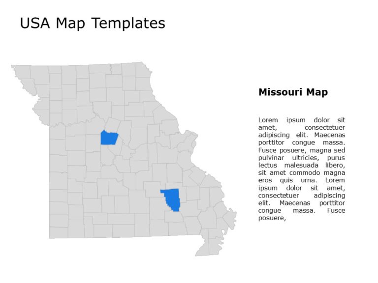 Editable US Maps PowerPoint Templates & Google Slides