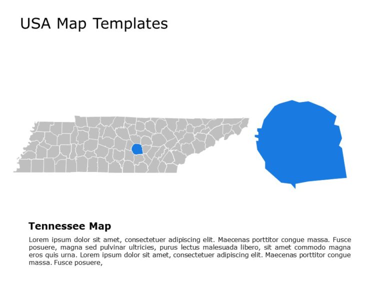 Editable US Maps PowerPoint Templates & Google Slides Theme 39