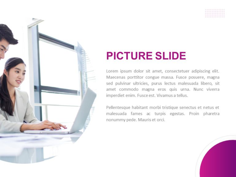 Purple Circles Background PowerPoint Template & Google Slides Theme 5